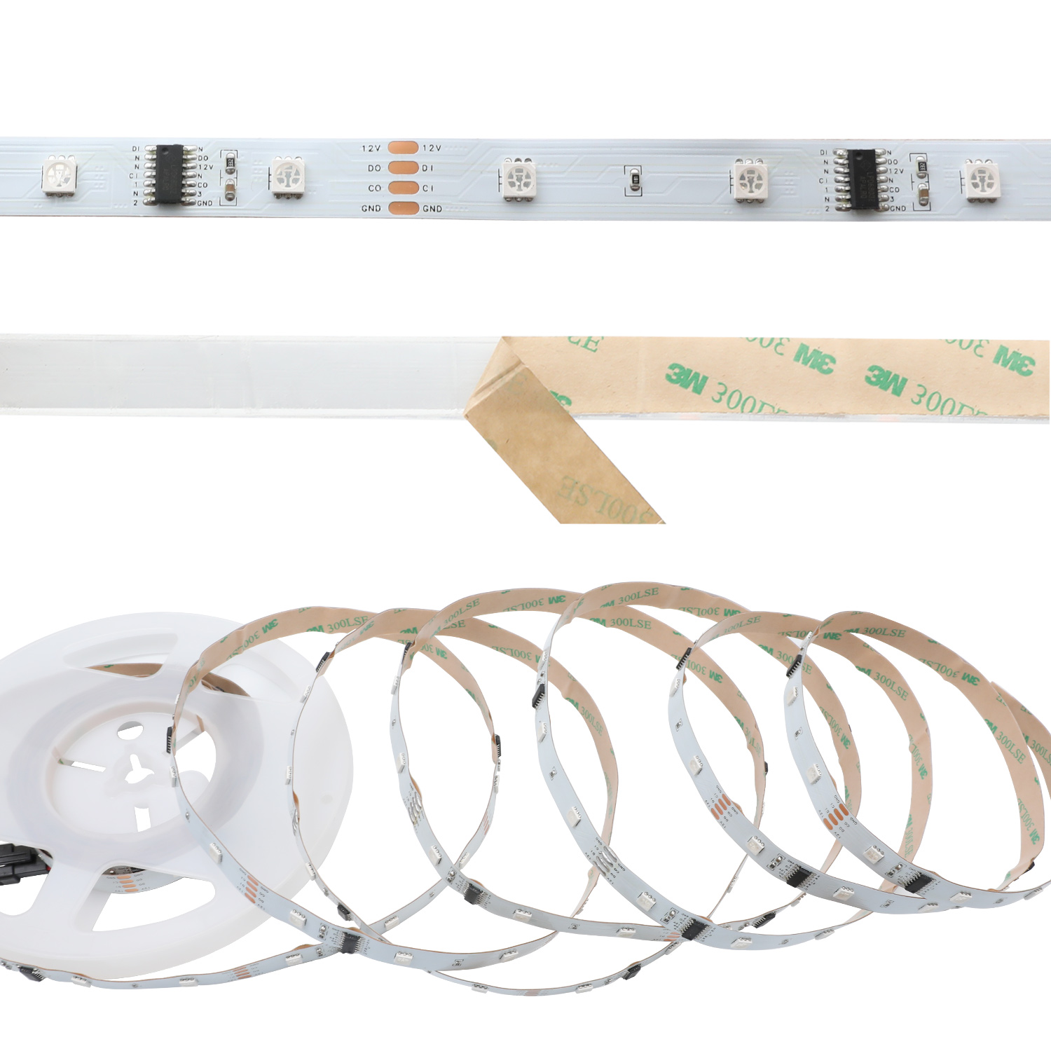 LPD6803 DC12V 150LEDs RGB Series Flexible LED Strip Lights, Programmable Pixel Full Color Chasing, Indoor Use, 16.4ft Per Reel By Sale LPD6803 DC12V 150LEDs RGB Series Flexible LED Strip Lights, Programmable Pixel Full Color Chasing, Indoor Use, 16.4ft Per Reel By Sale
